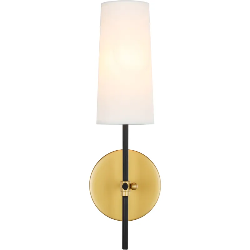 Brandywine 1 Light 4.75 inch Brass and Black Wall sconce Wall Light