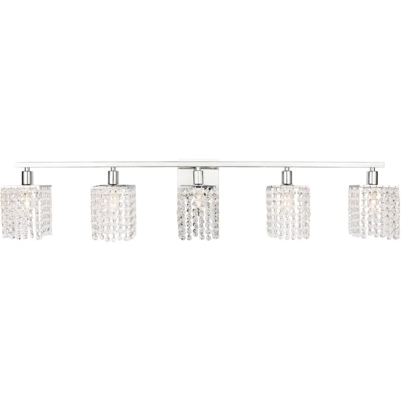 Adams 5 Light 42 inch Chrome Wall sconce Wall Light