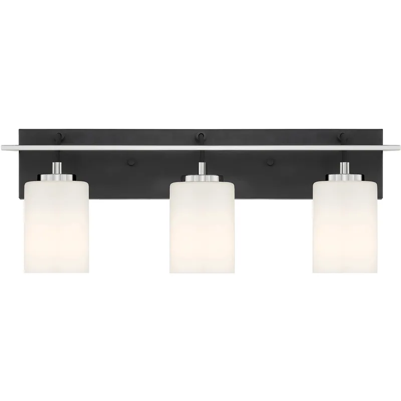 Prince St 3 Light 24 inch Matte Black Vanity Light Wall Light