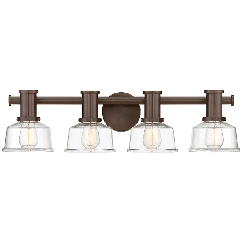 Carson 4 Light 29.25 inch Satin Copper Bronze Bath Bar Wall Light