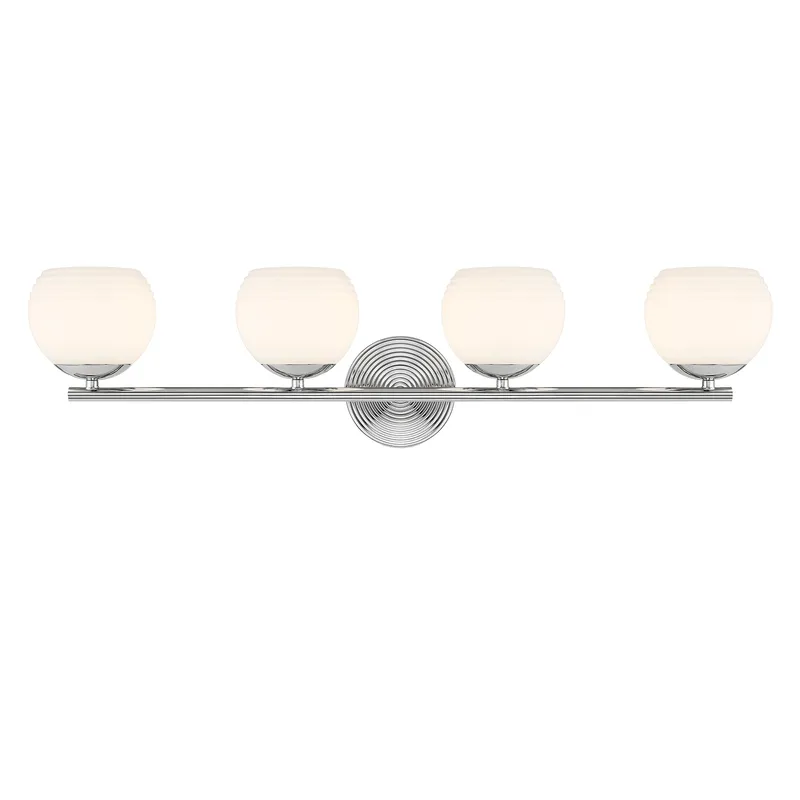 Moon Breeze 4 Light 33 inch Polished Nickel Vanity Light Wall Light