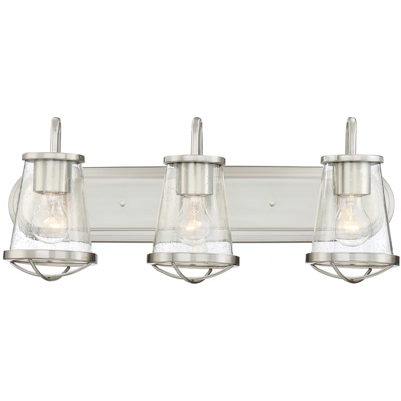 Darby 3 Light 24 inch Satin Platinum Bath Bar Wall Light