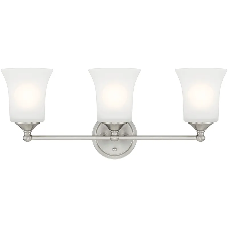 Bronson 3 Light 23 inch Brushed Nickel Vanity Light Wall Light