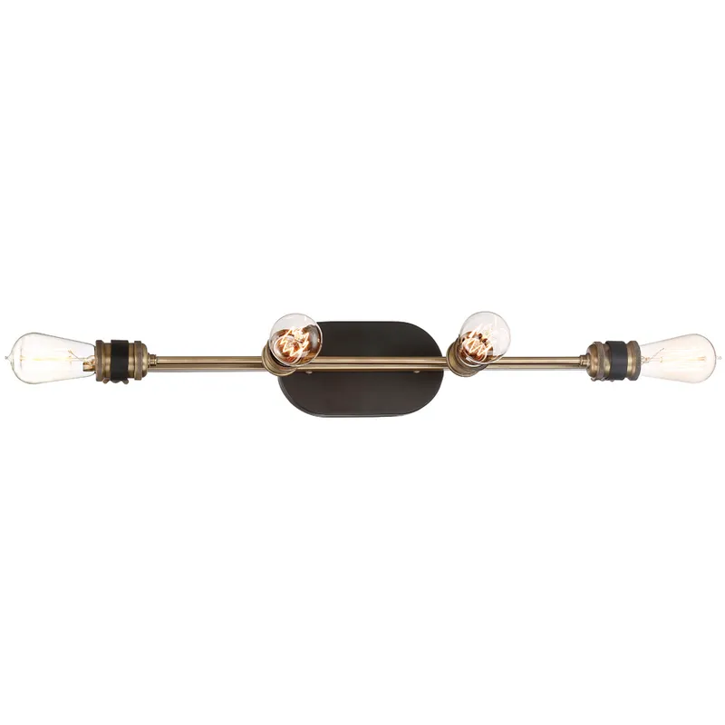 Miles 4 Light 34 inch Vintage Bronze Bath Bar Wall Light