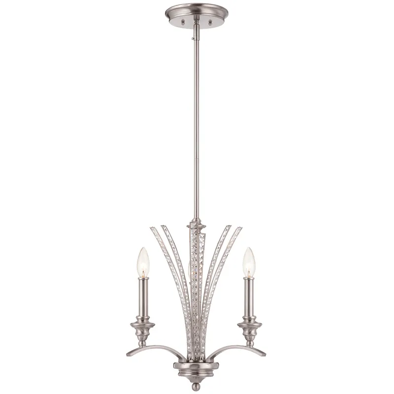 Grand Plazza 3 Light 16 inch Satin Platinum Chandelier Ceiling Light