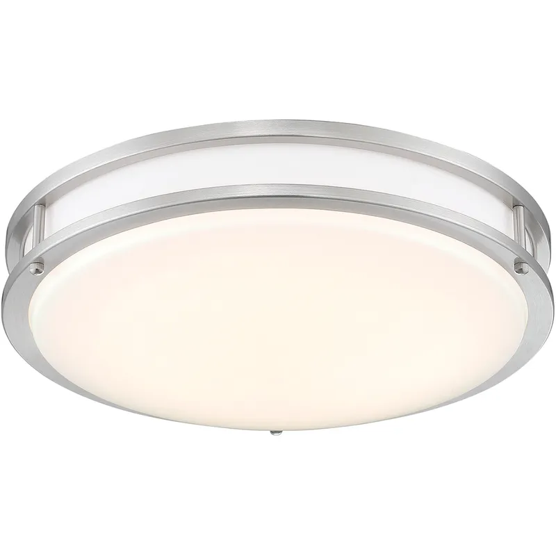 EnviroLite LED 12 inch Brushed Nickel Smart Flush Mount Ceiling Light