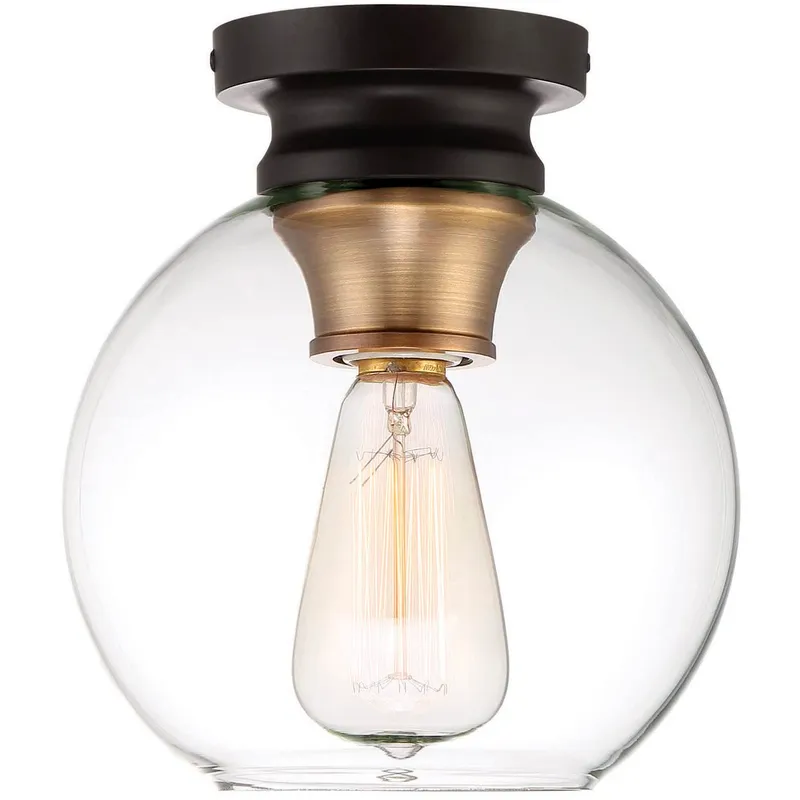 Ella 1 Light 8 inch Vintage Bronze Flushmount Ceiling Light