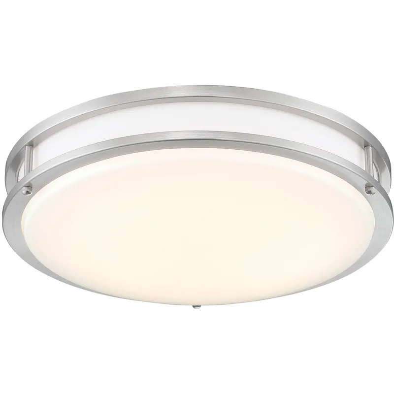EnviroLite LED 16 inch Brushed Nickel Smart Flush Mount Ceiling Light