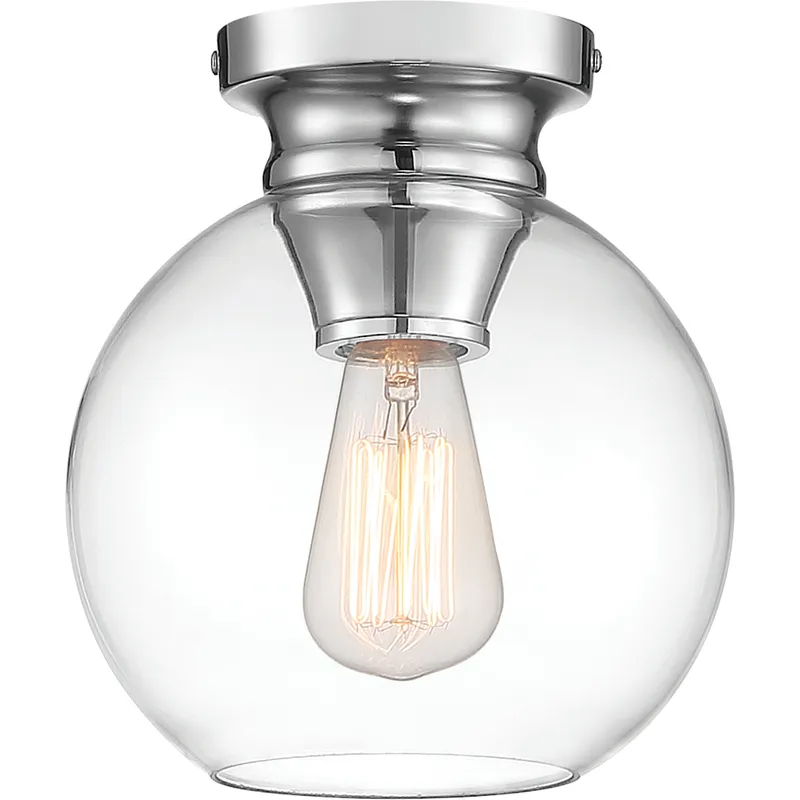 Ella 1 Light 8.25 inch Chrome Flushmount Ceiling Light