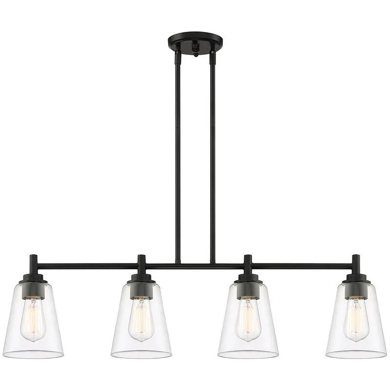 Westin 4 Light 34 inch Matte Black Island Pendant Ceiling Light