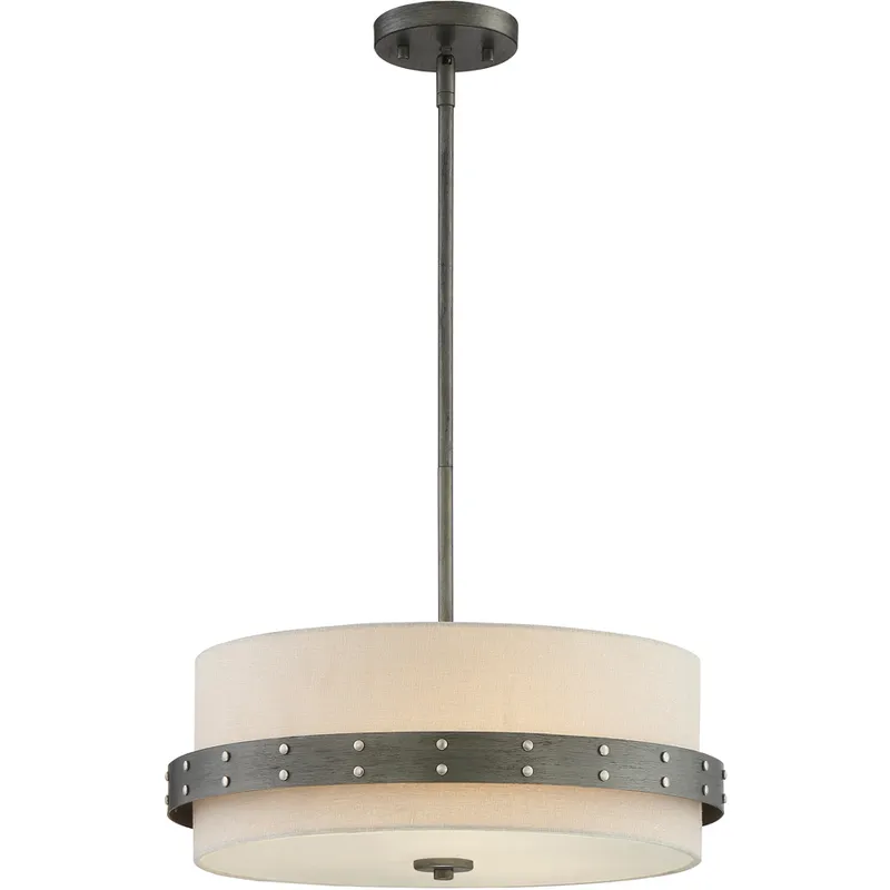 Garrett 3 Light 18.25 inch Weathered Iron Pendant Ceiling Light