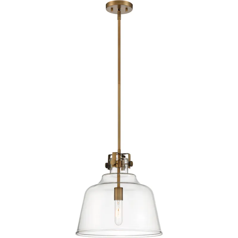 Porter 1 Light 15 inch Old Satin Brass Pendant Ceiling Light