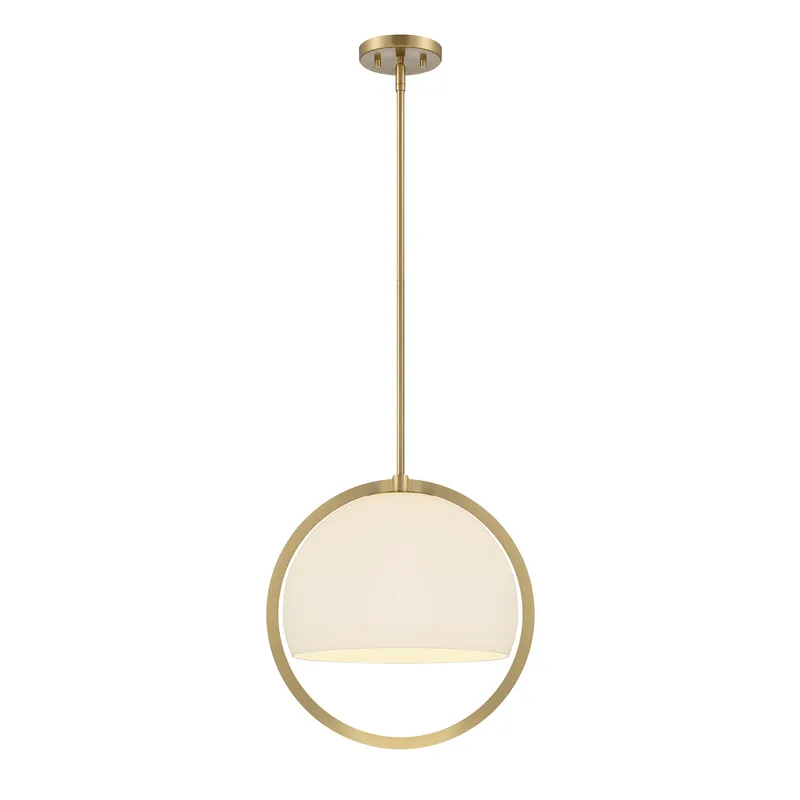 Eterna 1 Light 16 inch Brushed Gold Pendant Ceiling Light