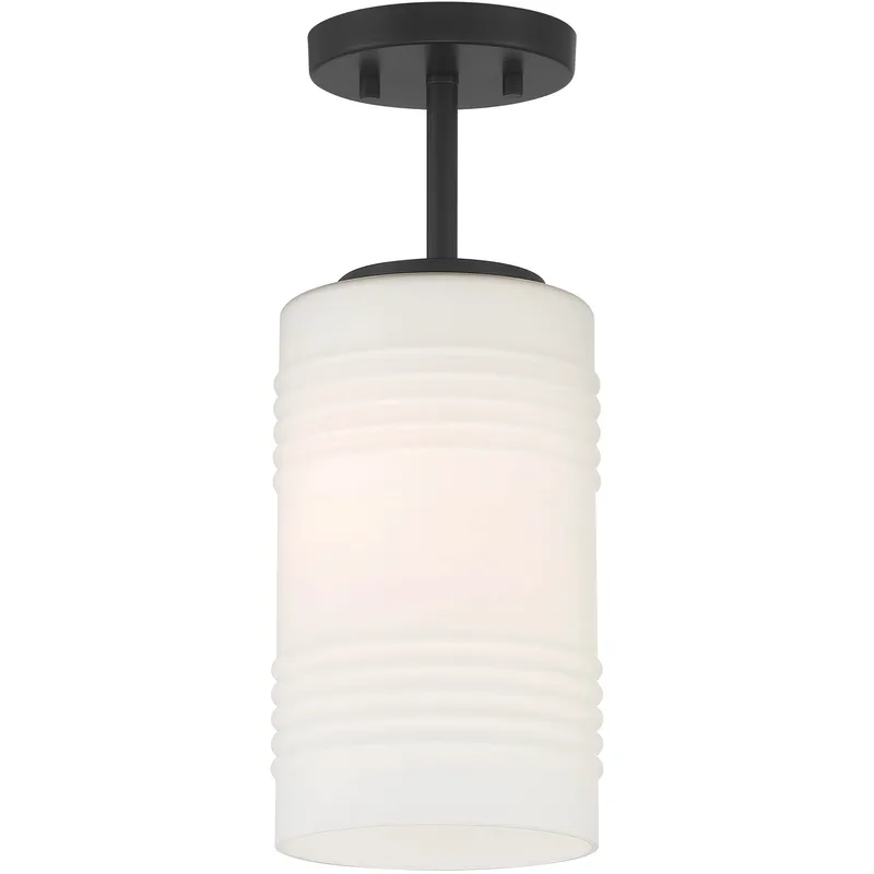 Leavenworth 1 Light 6 inch Matte Black Semi-Flush Convertible Ceiling Light