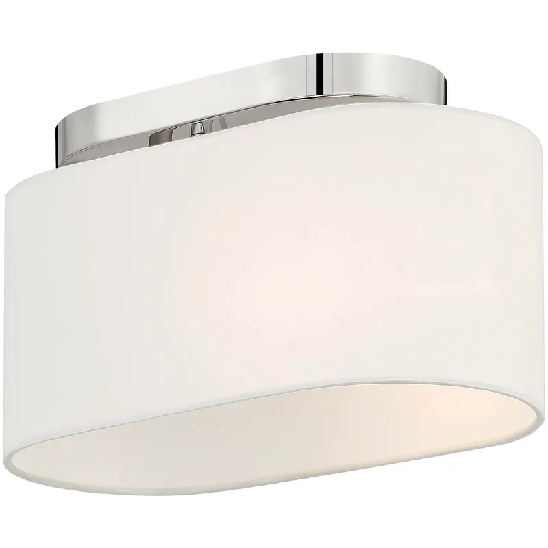 Midtown 1 Light 11 inch Polished Nickel Semi-Flush Ceiling Light