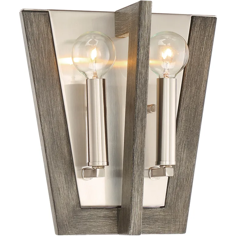 Westend 2 Light 9.5 inch Satin Platinum Wall Sconce Wall Light
