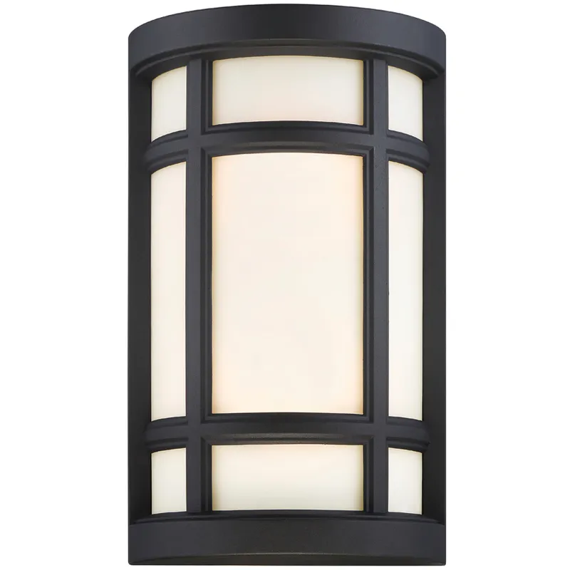 Logan Square 2 Light 8 inch Black ADA Wall Sconce Wall Light, Interior/Exterior