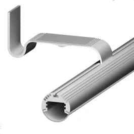 DiodeLED Wall Rod 96" Mounting Channel Bundle - Classic Frosted Lens - Aluminum