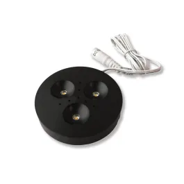 DiodeLED 3W Triant 2 LED Puck Light - 3000K - 392 Lumens - 12-24V - Black