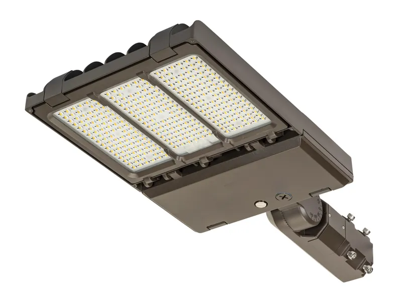 140W LED Area Light with NEMA Type 3-pin Twist Lock Receptacle + Shorting Cap, Series 1 Medium Housing. 120-277V Input, 4000K, Type V Optics, 0-10V Dimmable. Standard Bronze Housing. White Box Program