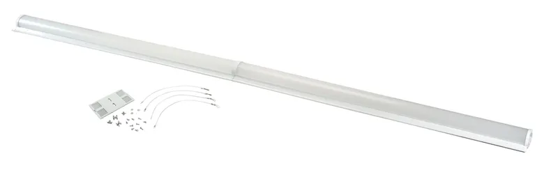 8ft LED Strip Retrofit feat. Power Select & Color Select, 55/46/35W, 120-277V Input, 3500/4000/5000K, Frosted Lens, 0-10V Dimming. White Box Program.