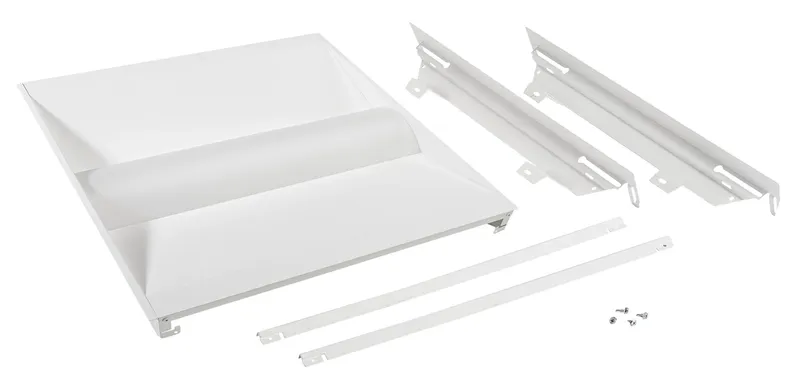 2x2 LED Center Basket Doorframe Retrofit feat. Power Select & Color Select, 24/18/15W, 120-277V Input, 3500/4000/5000K, Frosted Lens, 0-10V Dimming. White Box Program.