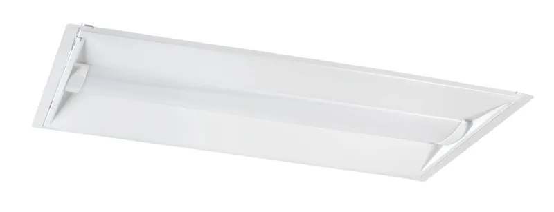 2x4 LED Center Basket Doorframe Retrofit Kit | Power Select 30/25/20W | Color Select 3500/4000/5000K | 120-277V Input | Frosted Curved Lens | 0-10V Dimming |12V Aux + Dim to off | KO for KTSL-FC5 | White Box Program