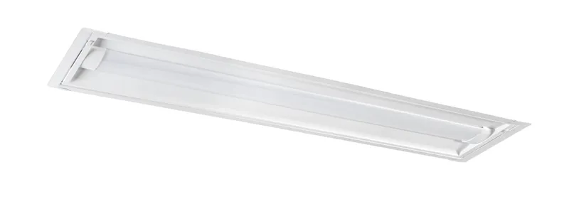 1x4 LED Center Basket Doorframe Retrofit Kit | Power Select 35/30/24W | Color Select 3500/4000/5000K | 120-277V Input | Frosted Curved Lens | 0-10V Dimming |12V Aux + Dim to off | KO for KTSL-FC5 | White Box Program