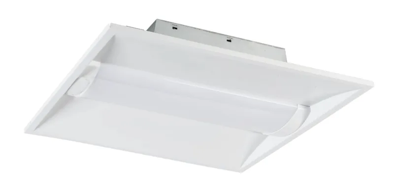 2x2 LED Center Basket Troffer|Power Select 35/30/24W | Color Select 3500/4000/5000K | 120-277V Input |Frosted Curved Lens | 0-10V Dimming | 12V Aux + Dim to off | KO for KTSL-FC5 | White Box Program