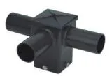 Discount Kings 4" 90° Triple Square Horizontal Tenon Bronze