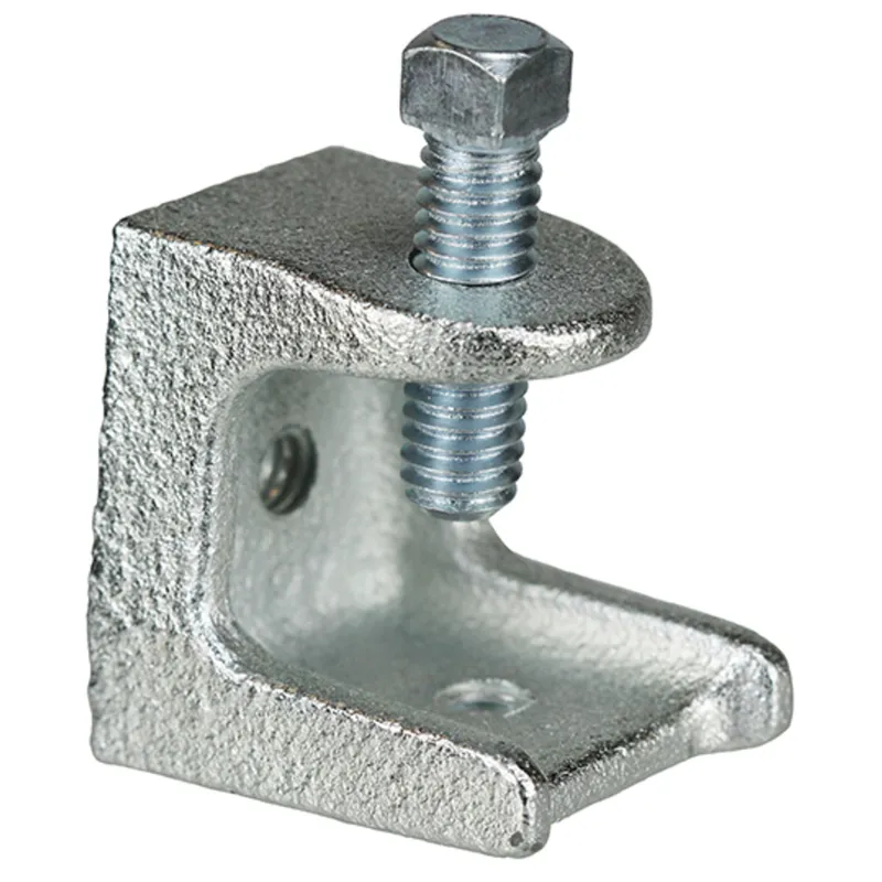 Beam Clamp, Size: 1/4-20, Material: Malleable Iron