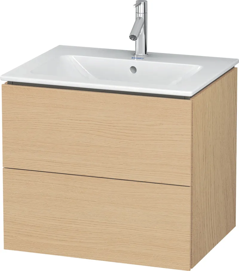Duravit LC624003030 L-Cube 24 3/8 Wall Mount Two Drawer Single Vanity Cabinet