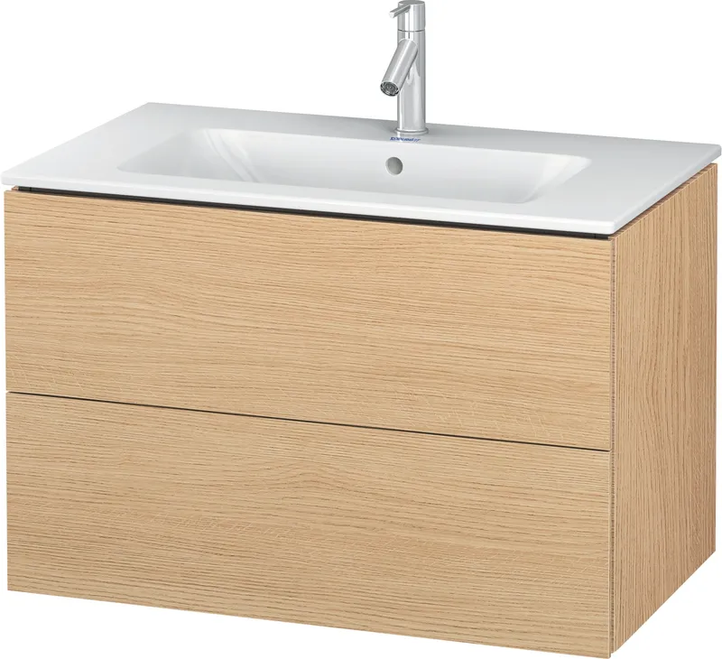 Duravit LC624103030 L-Cube 32 1/4 Wall Mount Two Drawer Single Vanity Cabinet
