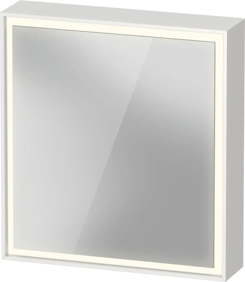 Duravit LC7550 L-Cube 25 5/8 x27 1/2 Left Hinge 1 Door LED Rectangular Medicine Cabinet