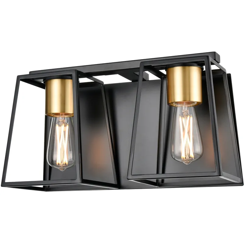 Cape Breton 2 Light 13.25 inch Multiple Finishes and Ebony Bath Vanity Wall Light
