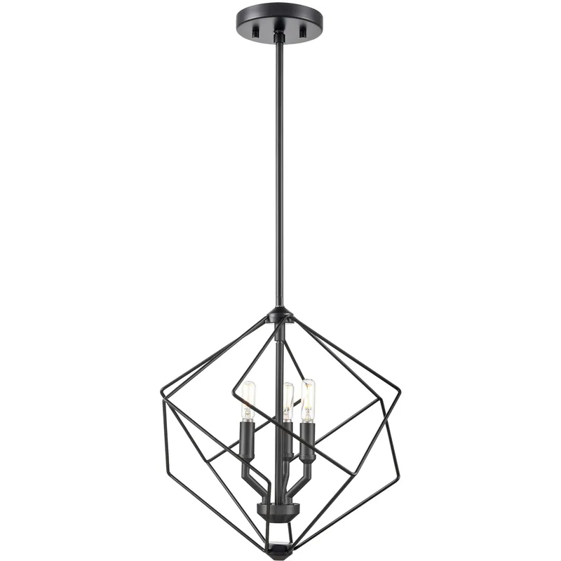 Ashoona 3 Light 15 inch Ebony Pendant Ceiling Light