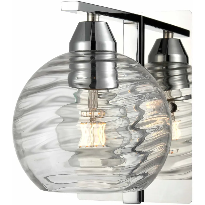 Tropea 1 Light Satin Nickel and Graphite Sconce Wall Light