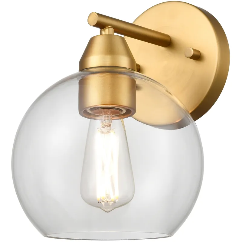 Andromeda 1 Light 6.75 inch Brass Sconce Wall Light