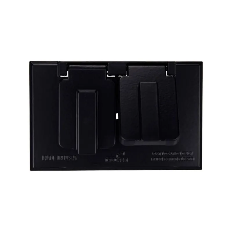Duplex Receptacle Cover, 2 Self-Closing Lids, 1G