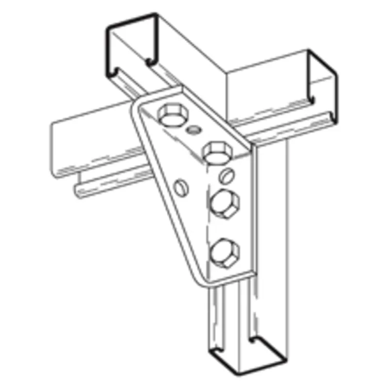 90 deg Universal Shelf Bracket, 4 IN L x 1-7/8 IN W x 7 32 IN Thickn