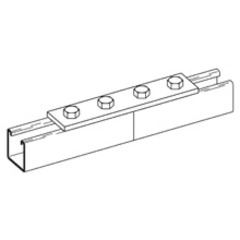 FOUR HOLE SPLICE PLATE, ZINC PLATED