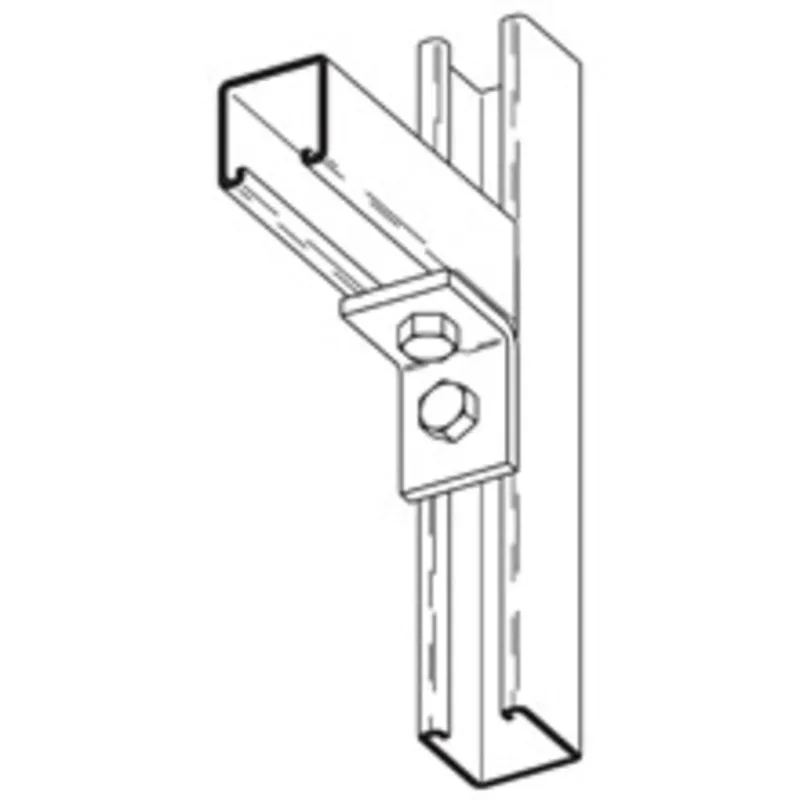 Corner Angle Fitting, 90°, 2-Hole, Steel