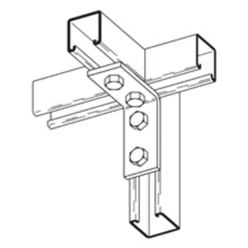 Four Hole Corner Angle, Steel, Zinc Plated