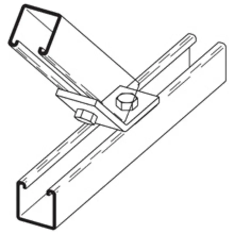 Two Hole Open Angle, Zinc Plated