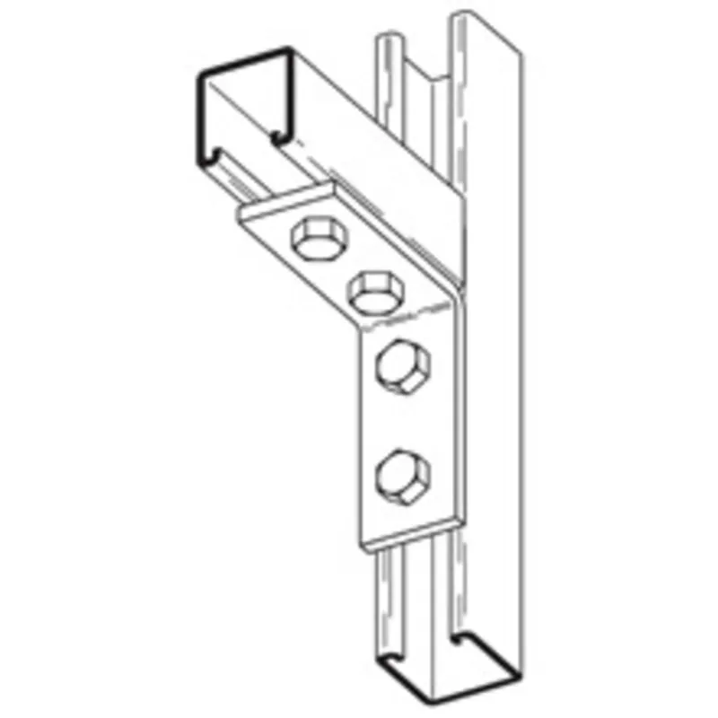 Four Hole Corner Angle, Zinc Plated