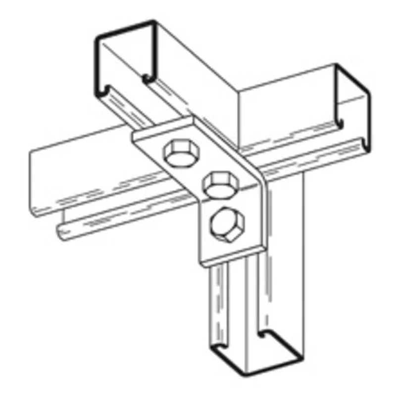 Three Hole Corner Angle, Zinc Plated