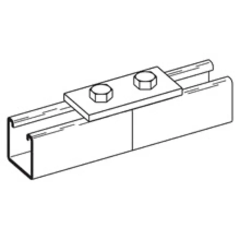 TWO HOLE SPLICE PLATE, ZINC PLATED