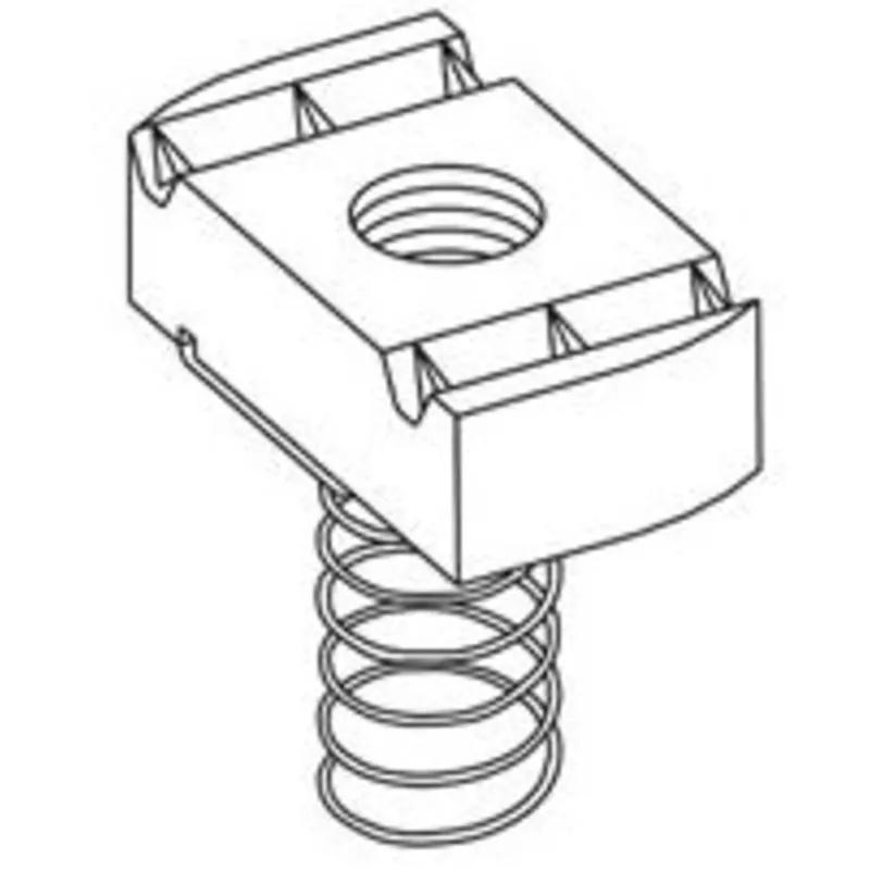 SPRING NUT, 3/8-IN.-16, 3/8-IN. NUT, STAINLESS STEEL