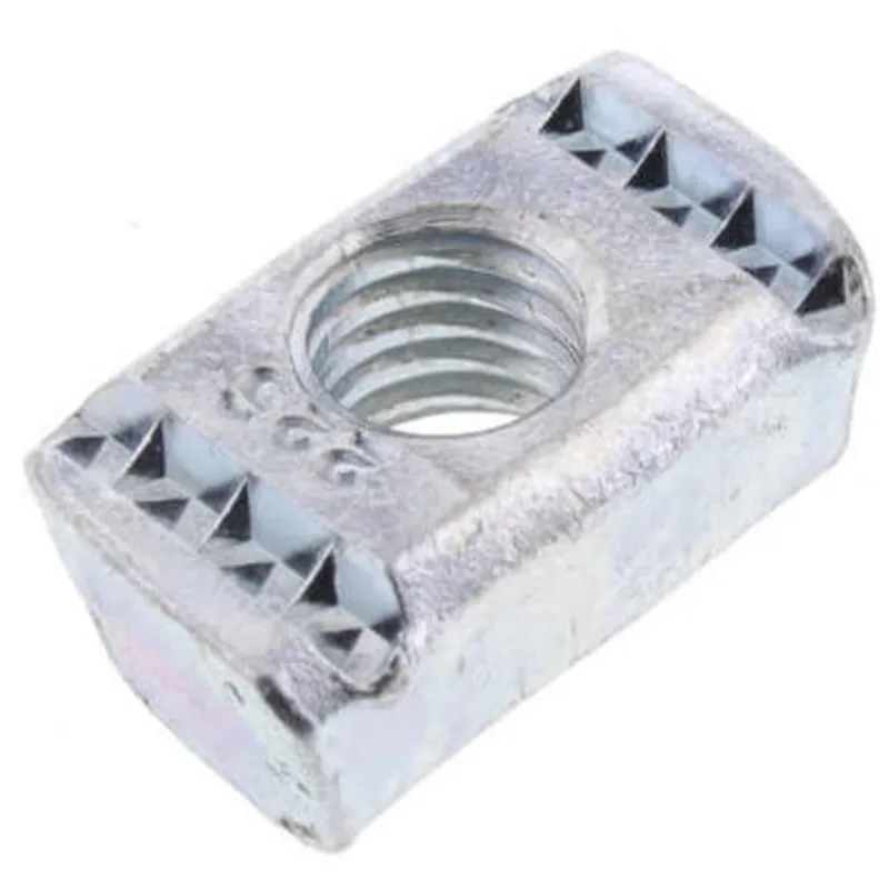 Channel Nut, No Spring, 1/2-13 Thread, 1/2", Steel/Zinc Plated