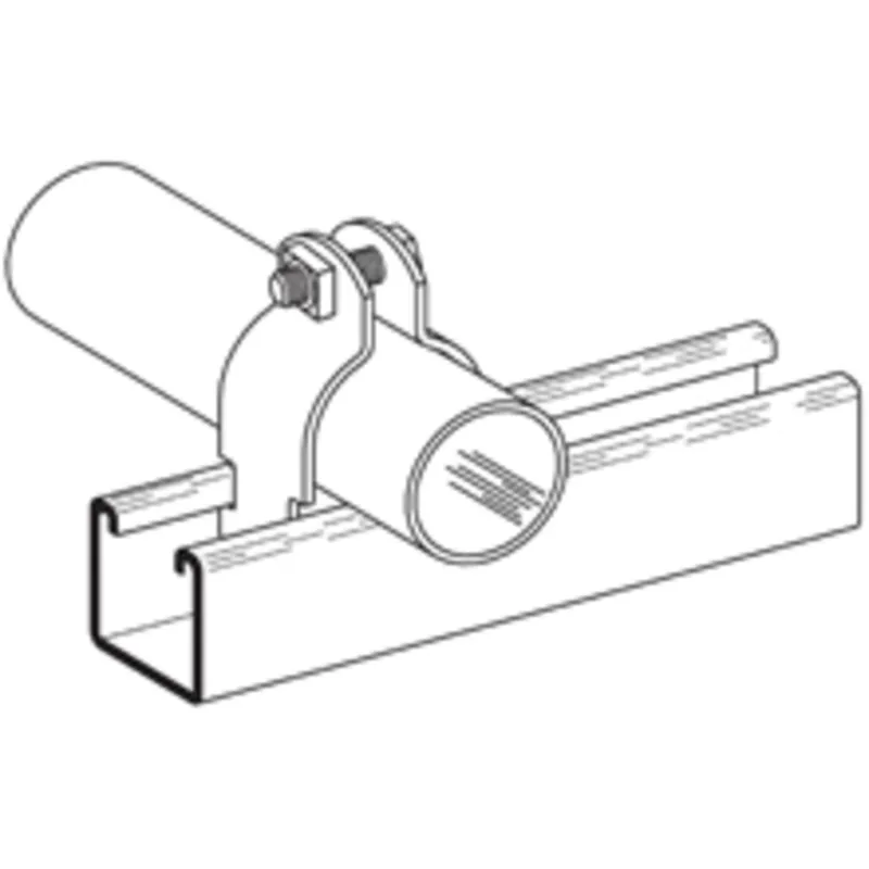Rigid Strut Strap, 4", Steel With Zinc Finish